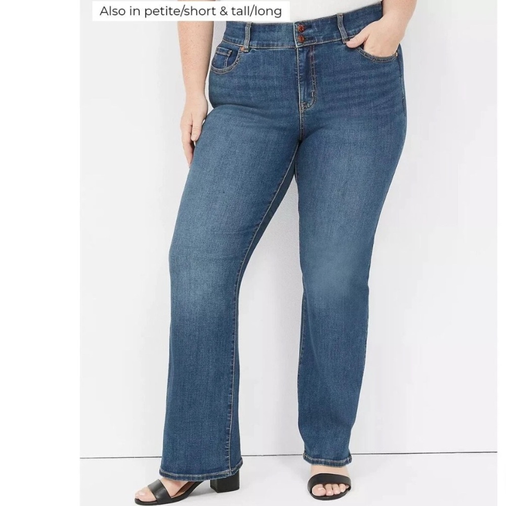 Lane Bryant Flex Magic waistband tighter tummy, high rise ,boot cut Jeans